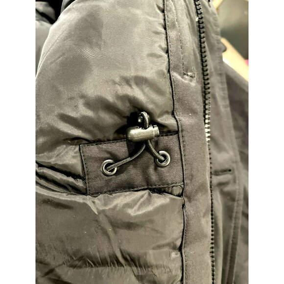 Piombo $259 Mens Black Parka Coat Faux Fur Hood Outerwear Medium NWT - Picture 6 of 8